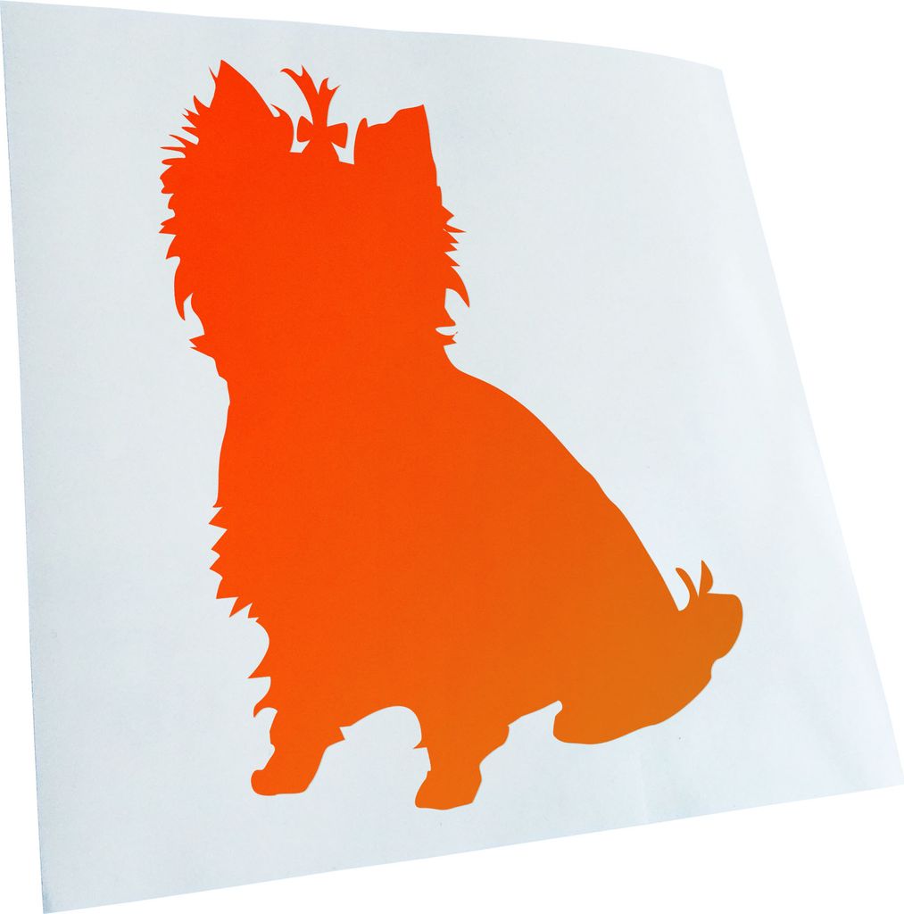 Kiwistar - Autoaufkleber - Yorkshire Terrier Hunderasse Heckscheibenaufkleber - Aufkleber für Auto Kfz Fahrrad, LKW, Truck Mofa