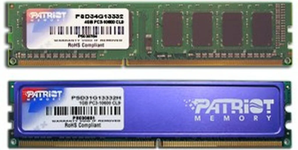 Mémoire Patriot RAM 4GB DDR3 1333MHz PSD34G13332 pour PC de Bureau