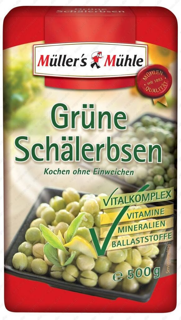 Müller´s Mühle Grüne Schälerbsen 500g Produktbild 