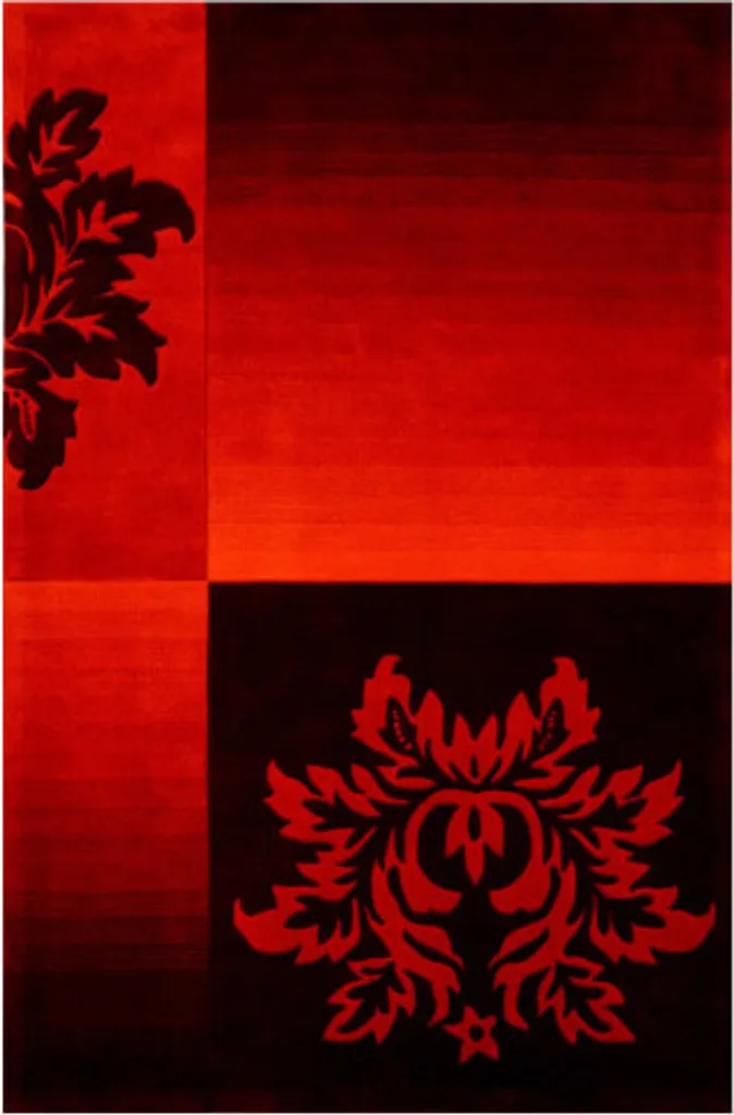 Tapis pour chambre ou salon Casablanca rouge 140x200 - Ambiance cosy