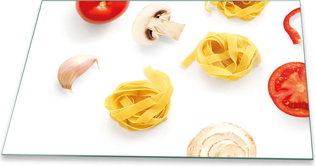 Copripiano Universale 80x52 cm Vetro Ceramica Decorato Pasta Giallo