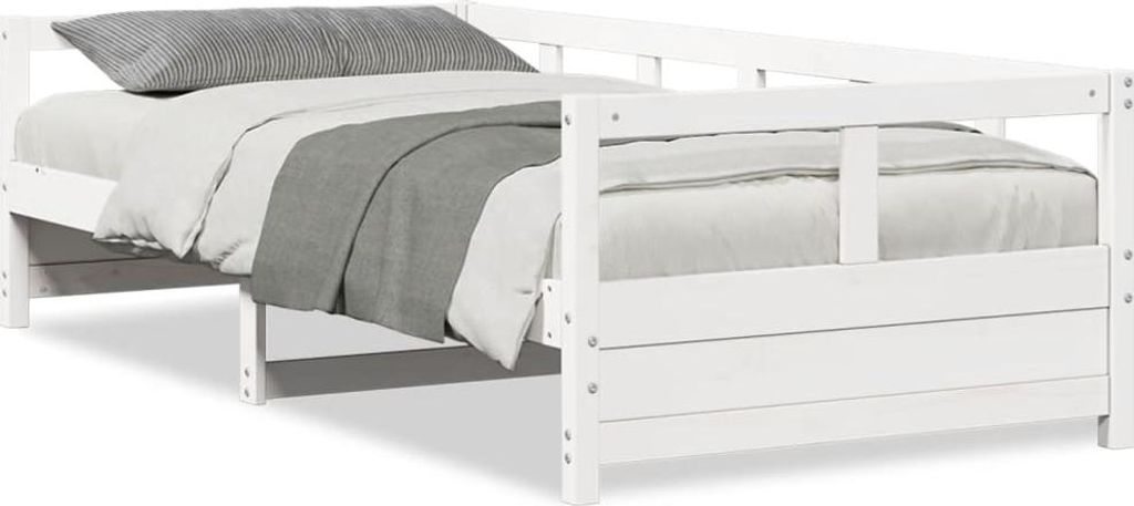 vidaXL Tagesbett ohne Matratze Weiß 90x200 cm Massivholz Kiefer