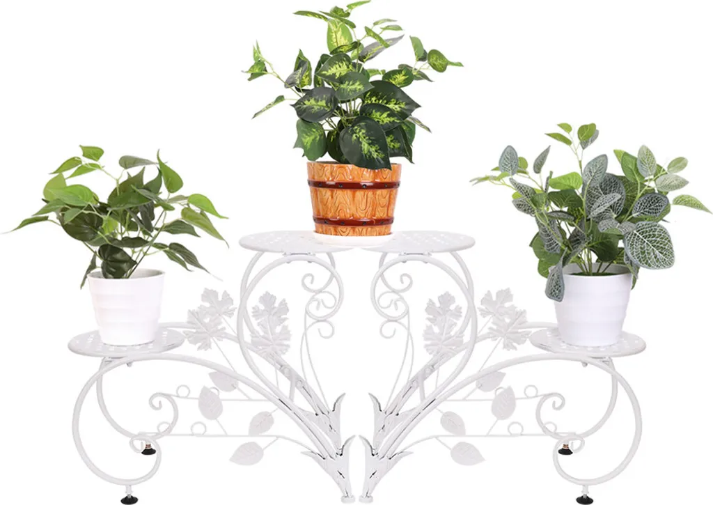 Support Plantes Anti-Encombrement Étagère Métal pour Organiser vos Pots