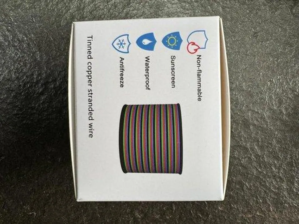 Fil électrique gainé noir 18 AWG 2 conducteurs pour ruban LED 30 mètres