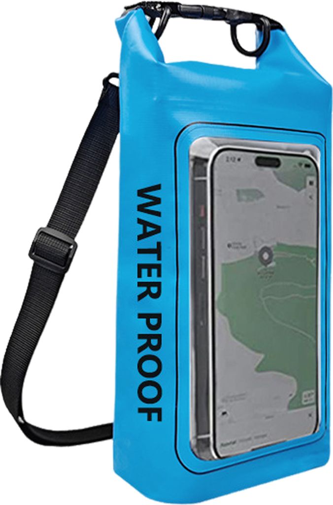 2L Wasserdichter Dry Bag Rucksack Touchscreen Handytasche Outdoor Wassersport Roll Top Sack für Kajakfahren Rafting Wandern