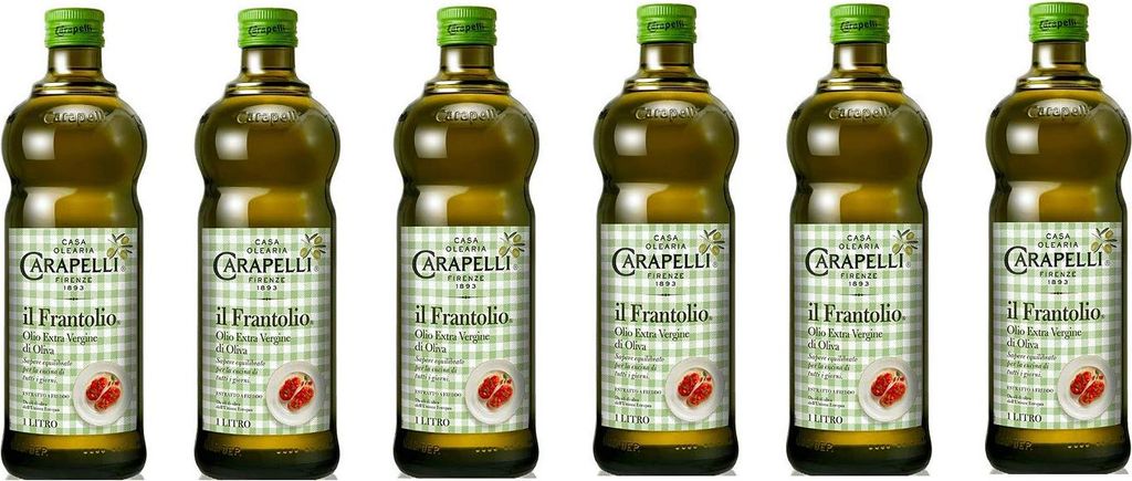 6x Carapelli Il Frantolio Extra Natives Olivenöl 1L olio nativ vergine di oliva