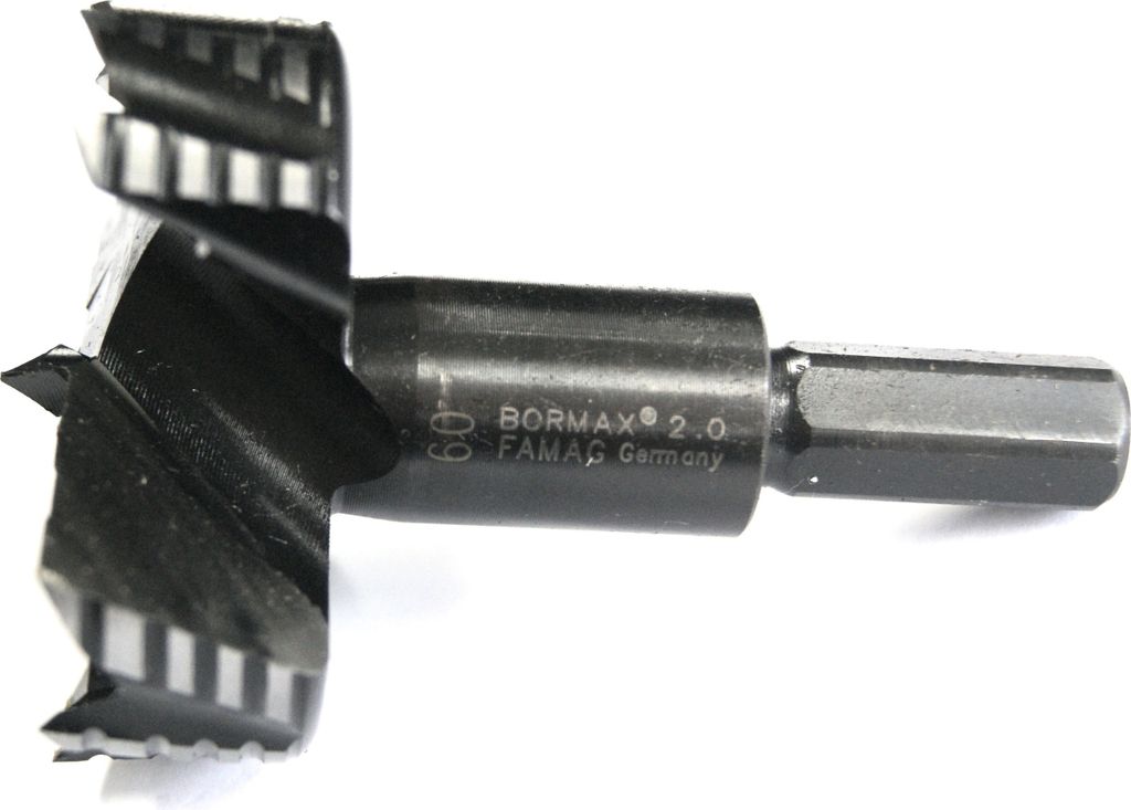 Famag Forstnerbohrer Bormax Durchmesser 60 / Länge 90mm mit Zentrierspitze 2 Hauptschneiden - 1622060