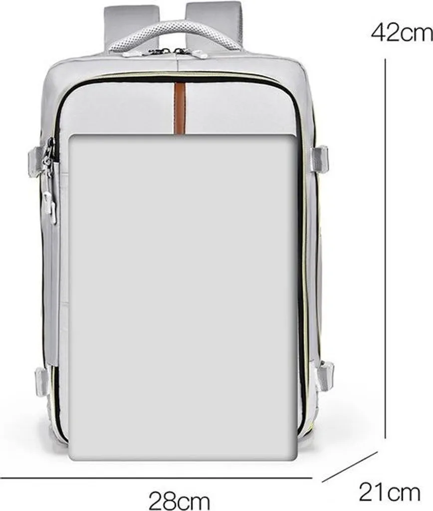 Zaino Cabina 42x28x21cm Flamenco Mystique PL179 Impermeabile per Aereo - 9