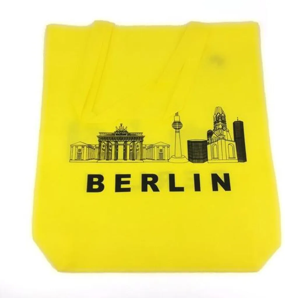 Sac en toile de Berlin Hipster #100927 Jaune - Tote Bag Urbain Robuste