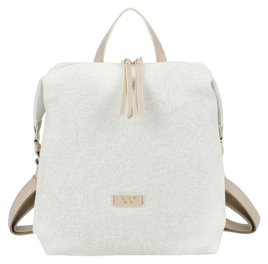 Sac à dos de voyage léger beige Gallantry avec bretelles réglables femme