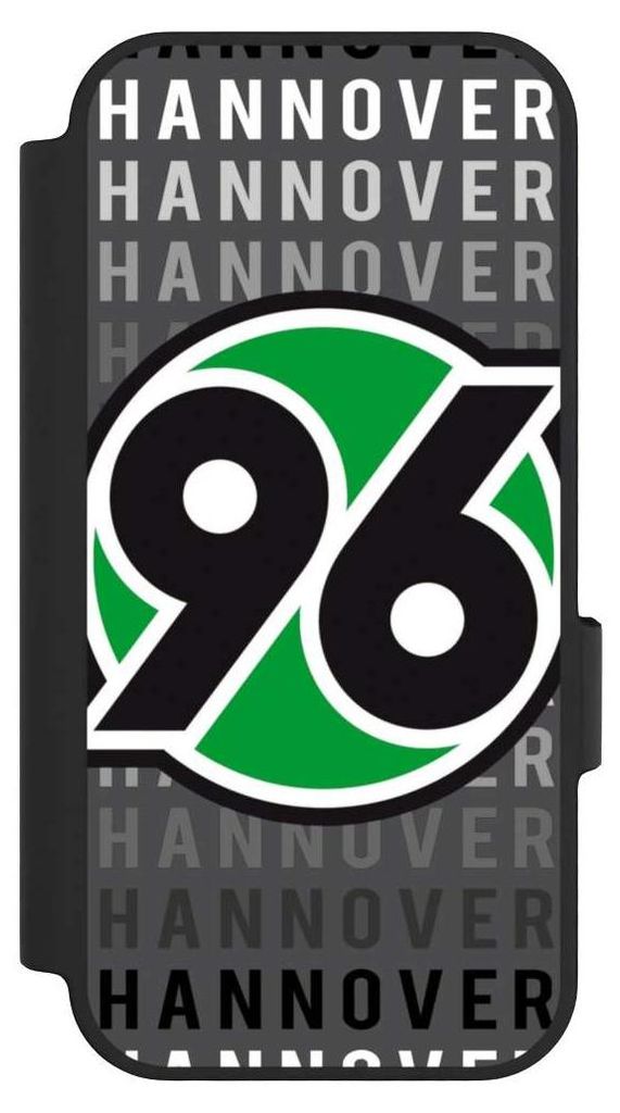 NIVOCASE Klapphülle für Google Pixel 10 Handyhülle aus Kunst Leder NIVOflip schwarz H96 Hannover 96 Offizielles Lizenzprodukt