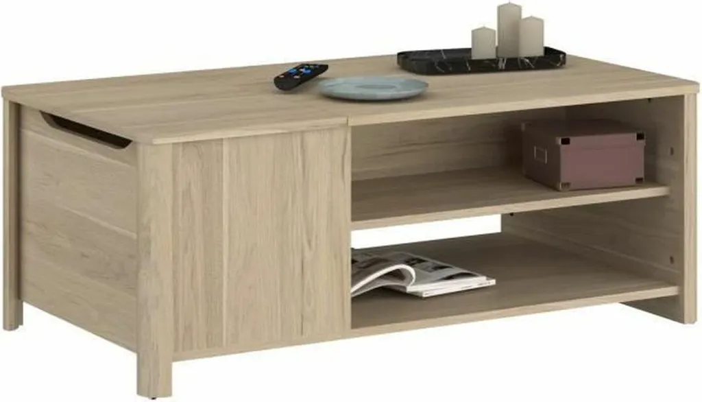 Table basse bois marron Parisot 110x60 cm - Finition robuste et design