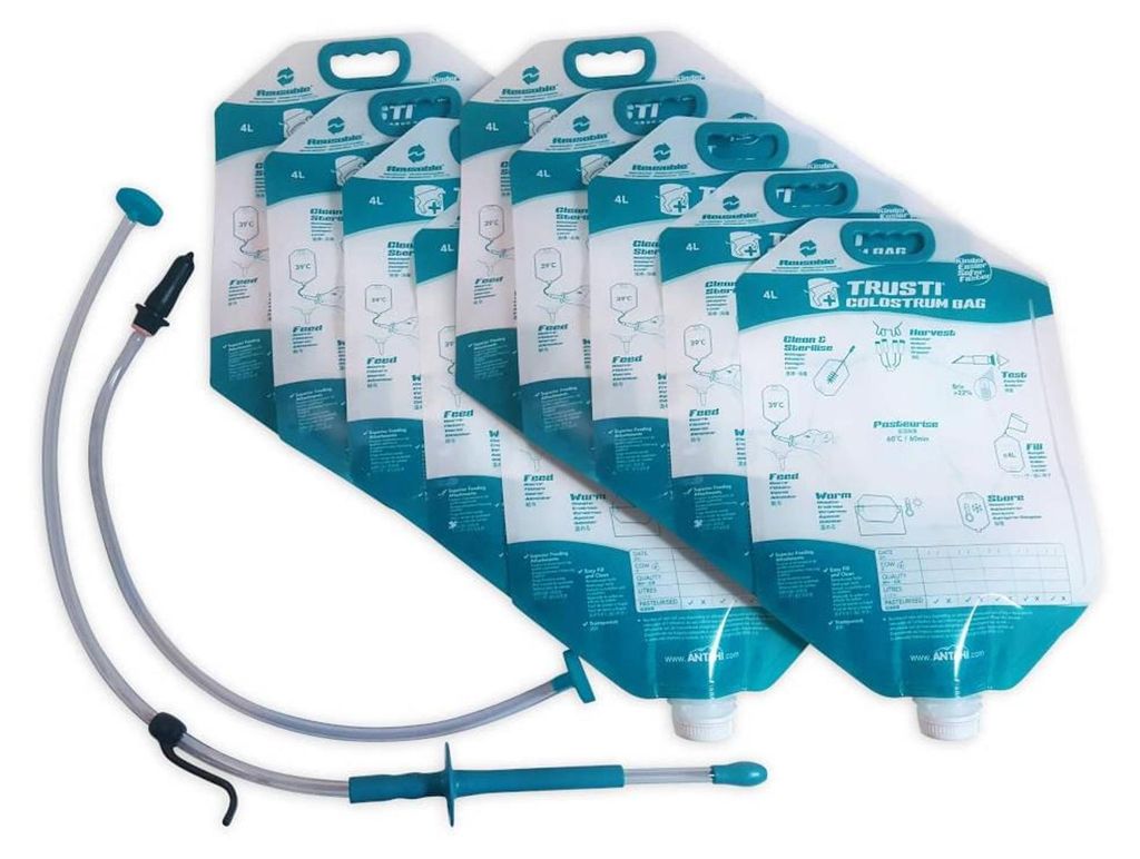 ANTAHI Kolostrumbeutel-Set (4 L) | 10 Stück Alles für eine schnelle und sichere Erstversorgung