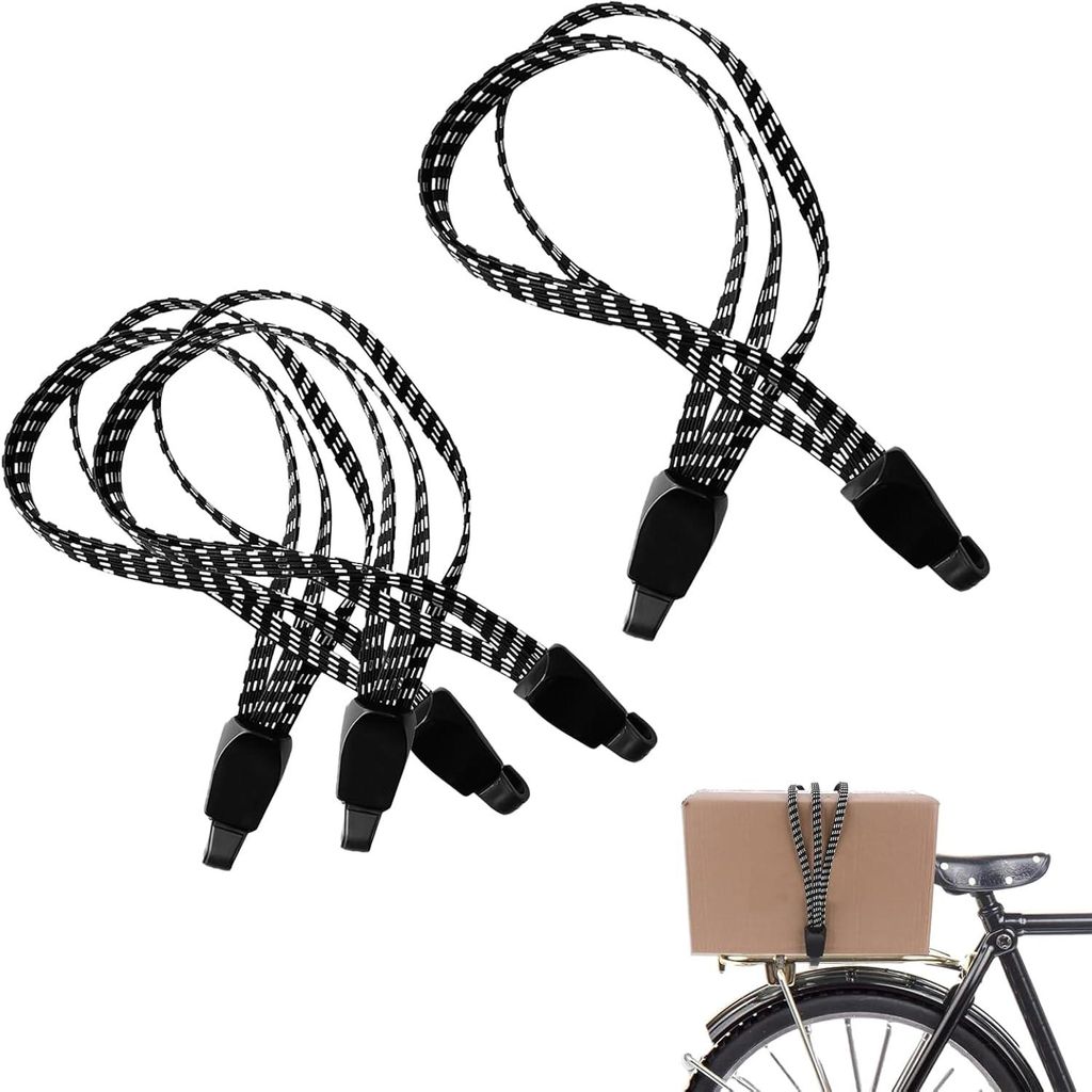 robuste, flache Gummiseile mit Haken, für Rucksäcke, Motorradhelme und Fahrradgepäck – 65 cm