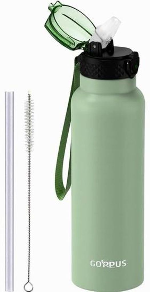 Edelstahlfass mit Vakuum-Isolierung, 750ml, mit Transportgriff, für säurehaltige Flüssigkeiten geeignet, BPA-freier Wasserkocher-Ersatz für Out...