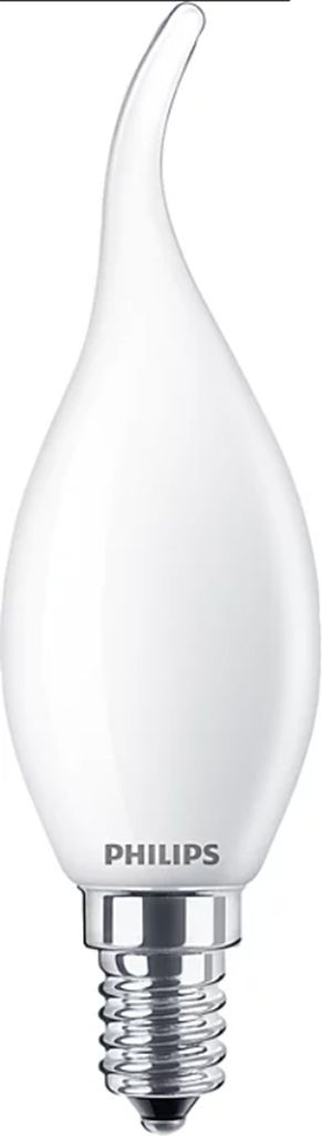 A studio shot of a Philips LED light bulb.