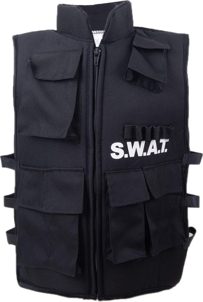 Weste "SWAT" für Kinder | Schwarz - Polizist FBI Produktbild 