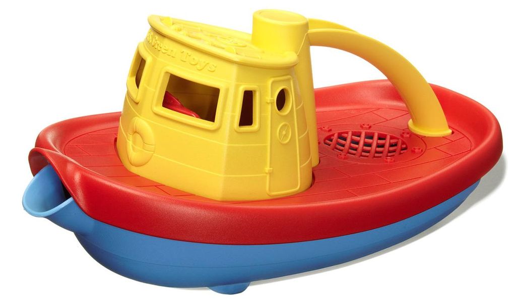 Schlafboot mit grünen Spielzeugen recycelt Produktbild 