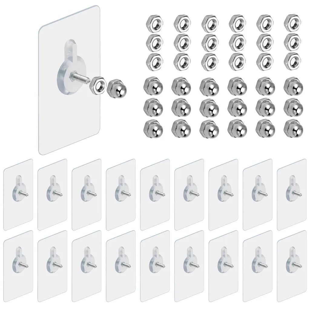 Fixer sans percer avec les vis autocollantes robustes lot de 18 pcs