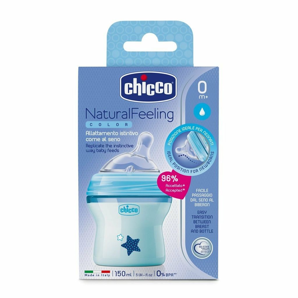 Chicco Lätzchen Nat-Feel 0m Junge 150ml