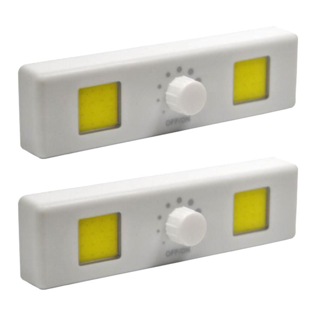 2x Universal Batterie COB LED-Lampe Dimmbar Schranklampe Unterbauleuchte Schrank Küche Leuchte