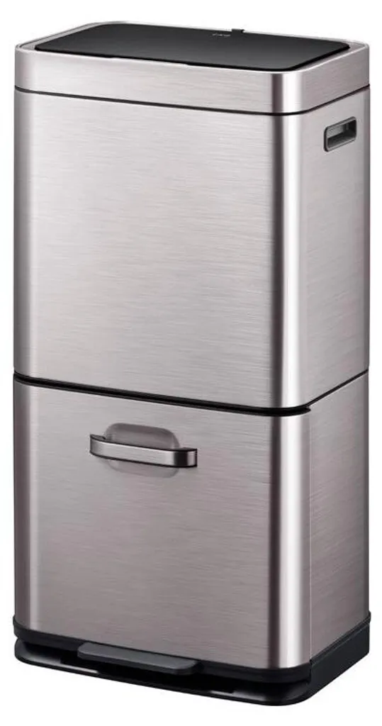 Poubelle de Cuisine 60L EKO Himalaya - Capteur Infrarouge et Tri 2 Bacs