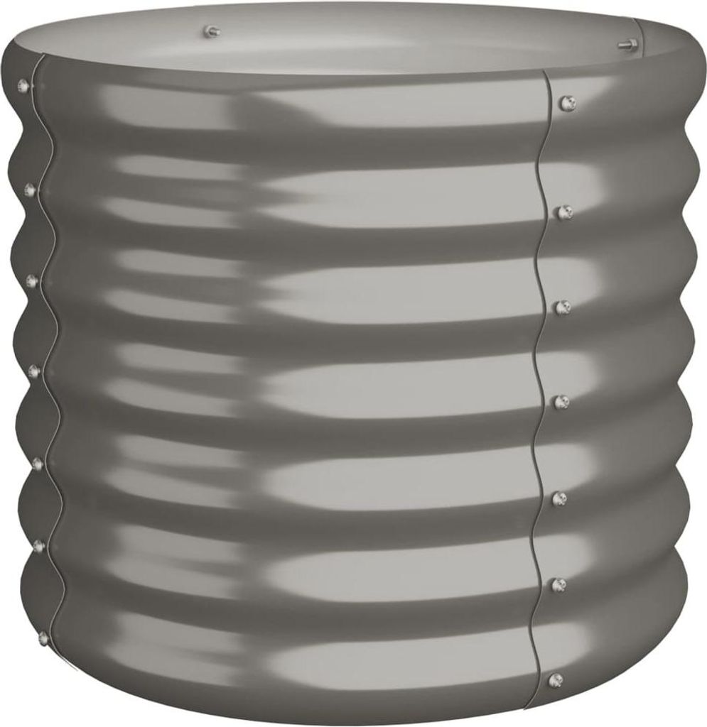 vidaXL Pflanzkübel Verzinkter Stahl 40x40x36 cm Grau Produktbild 