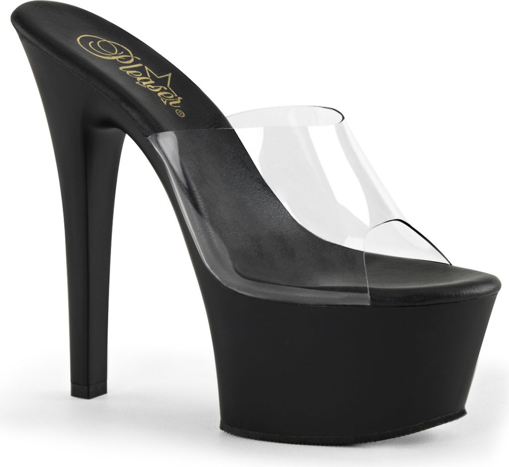 ASPIRE-601 Damen Slipper von Pleaser, Transparent Schwarz , Produktbild 