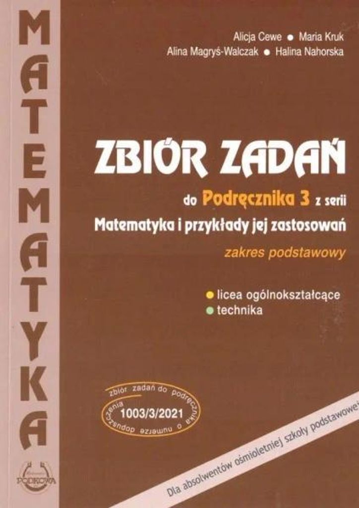 Matematyka i przykłady zast. 3 LO zbiór zadań ZP - praca zbiorowa