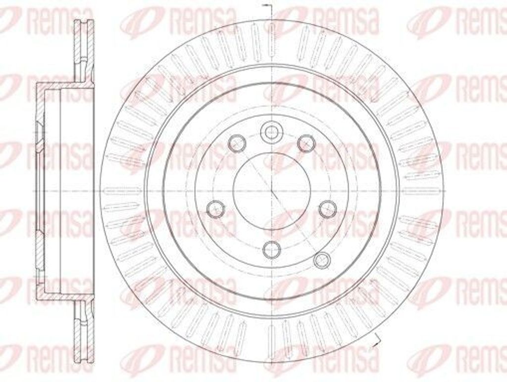 2x REMSA Bremsscheibe 6849.10 hinten für LAND ROVER Range Rover Sport (L320)