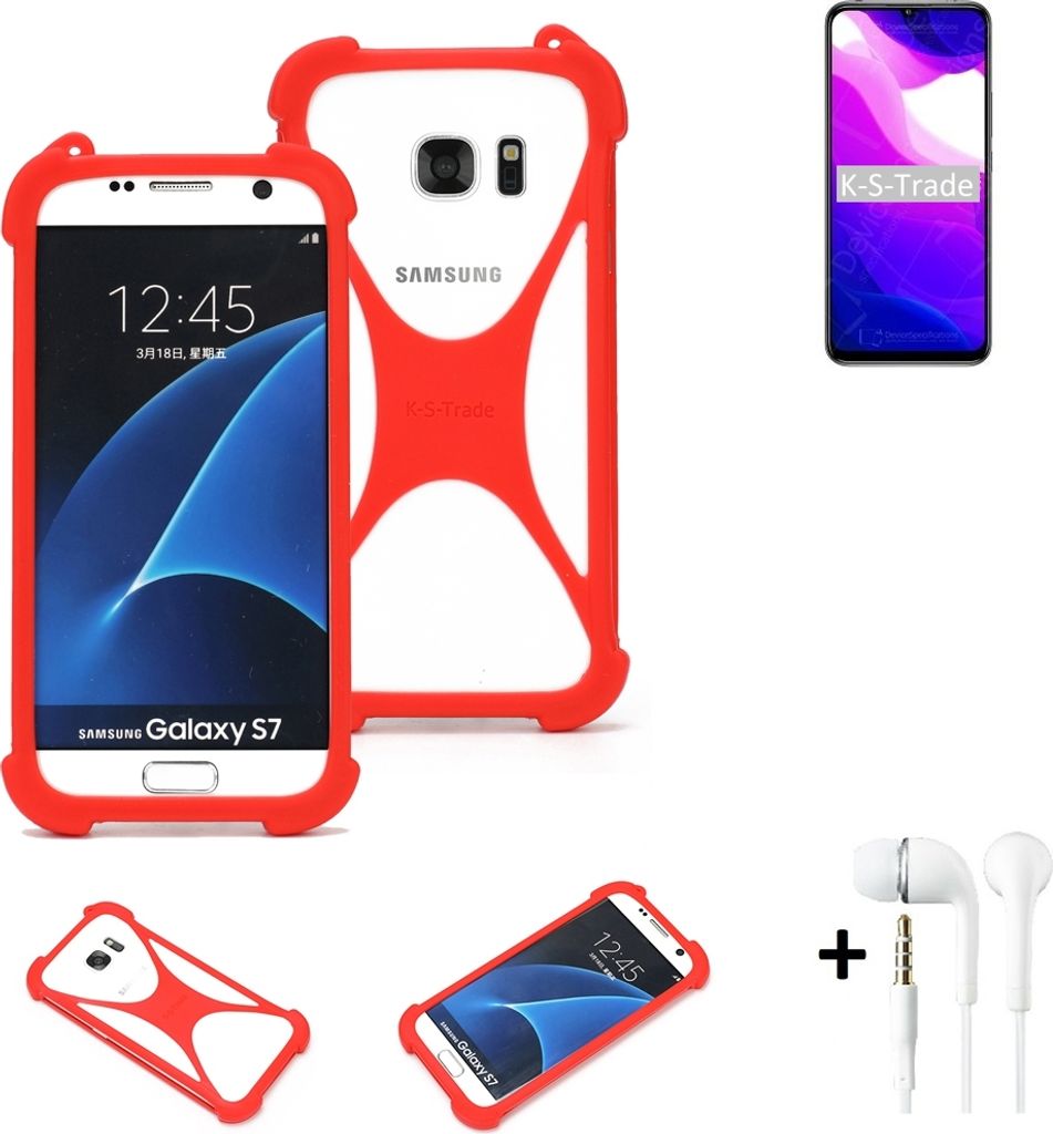 Handy-hülle + Kopfhörer kompatibel mit Xiaomi Mi 10 Lite 5G Schutz-hülle Bumper Silikon Schutz Hülle Cover Case Silikoncase Silikonbumper TPU