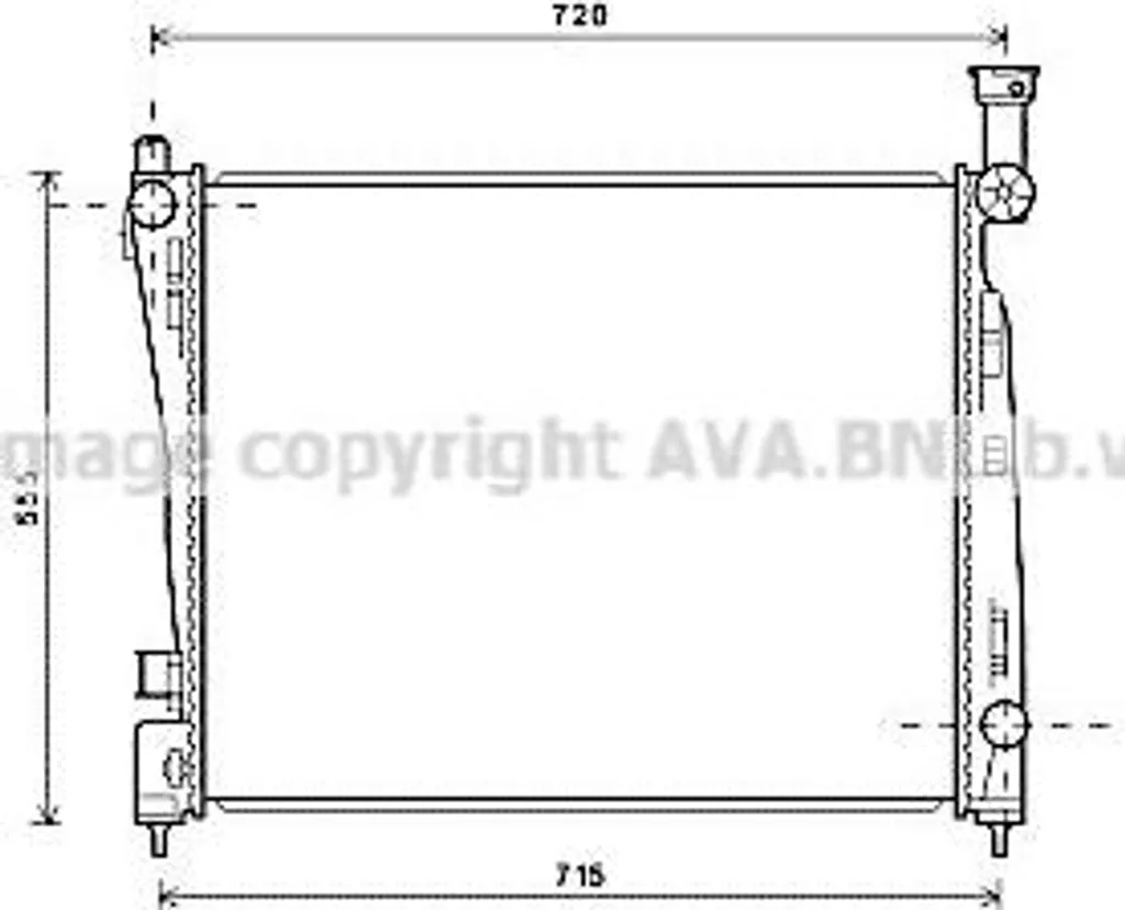 Radiateur de Refroidissement Moteur pour Jeep Cherokee - Modèle AVA JE2055