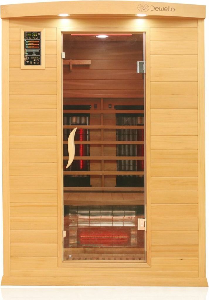 Luxus LED Infrarotsauna Zeder 135x105 Infrarotkabine Wärmekabine Vollspektrum b
