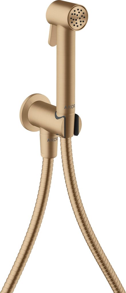 hansgrohe AXOR Bidette Showers Bidette Handbrause 1-jet EcoSmart, rund, für Kaltwasser, mit Brausehalter und Brauseschlauch 1,25m, 29240140