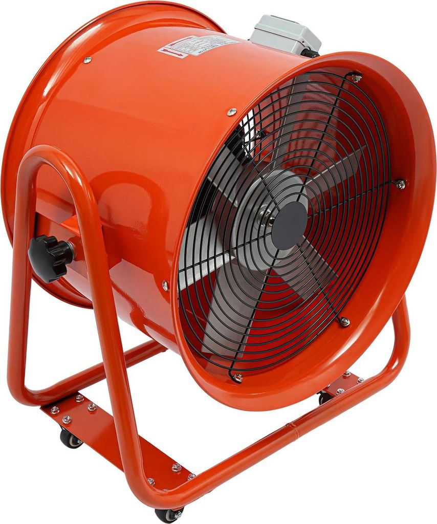 Mobiler Industrieventilator Gebläse - SFY 4-2 - 1100 W, 220 V EU-Stecker, 15000 m³/h Luftstrom, 280 Pa, 2800 U/min, ≤75 dB - Orange