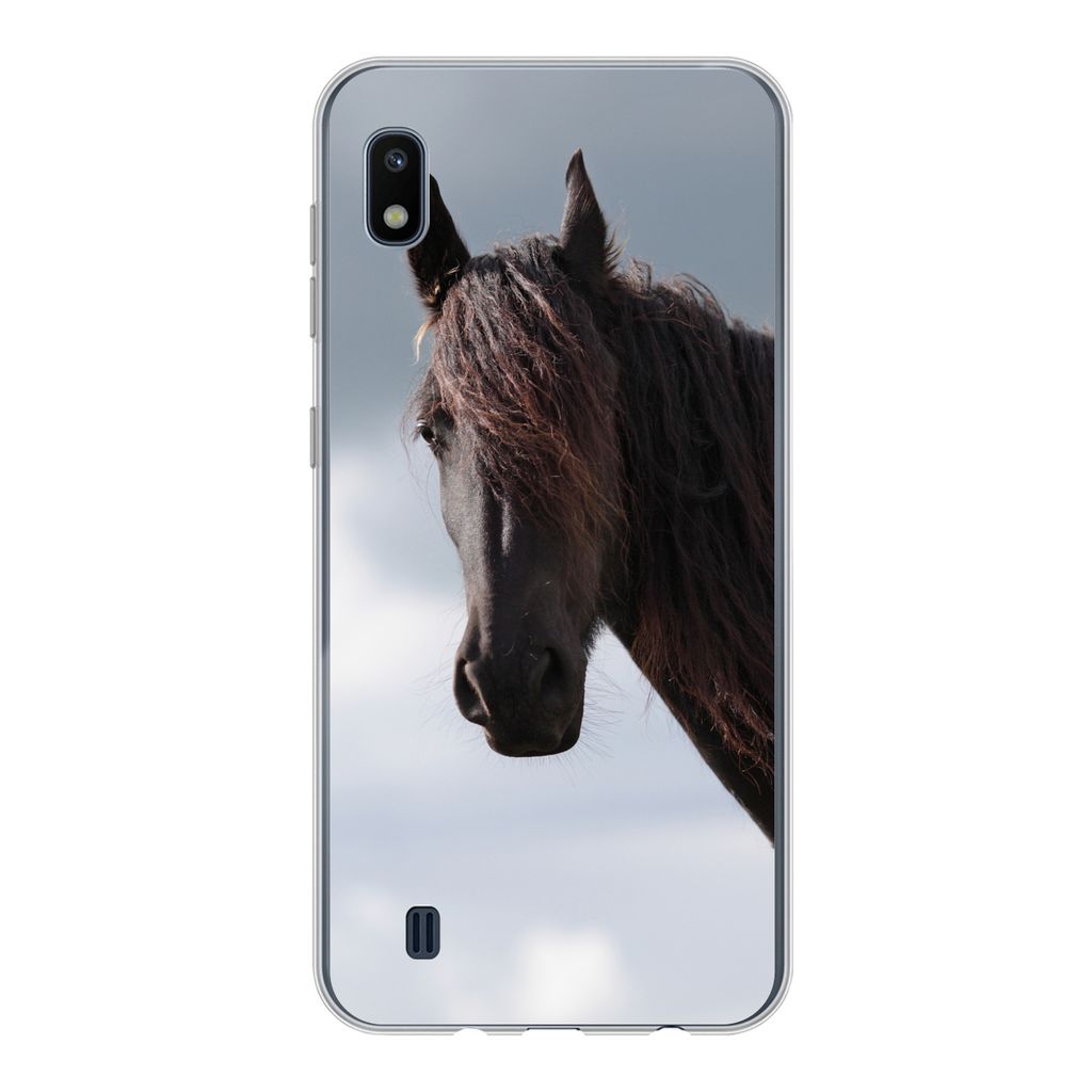 MuchoWow Handyhülle Schutzhülle Hülle für Samsung Galaxy A10 Pferde - Himmel - Porträt Silikon Softcase Handy Hülle - Schutzhülle
