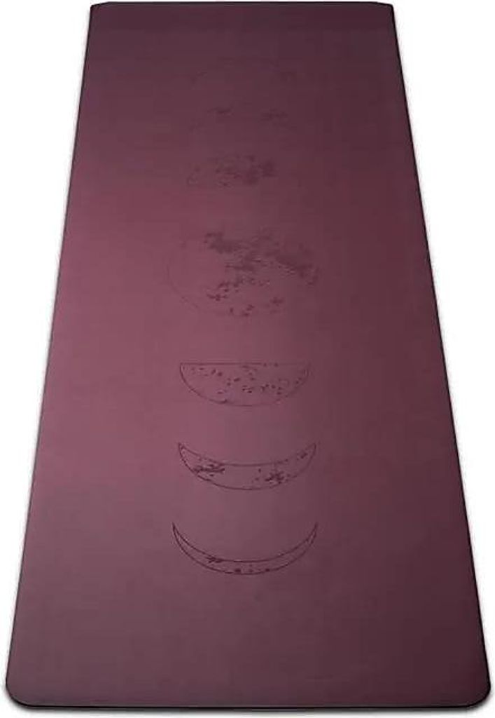 Yogi & Yogini PolyurethanYogamatte Mondphasen Aubergine – ±2500 g; ±183x61x0.3cm