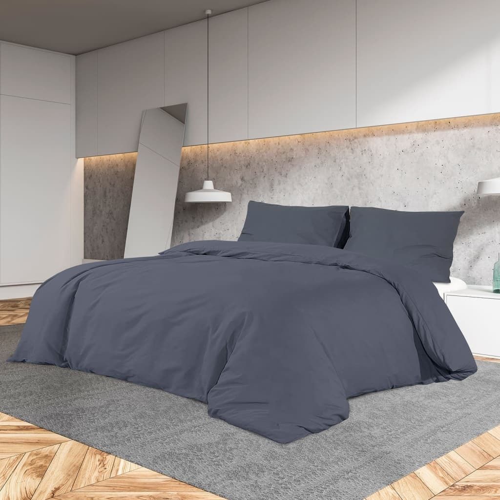"SPRING SALE"Bettwäsche-Set - Bettbezug, Kissenbezug - Moderne design, Anthrazit 200x220 cm Leichte Mikrofaser GermanyMöbel 13825 - Bettwäschen