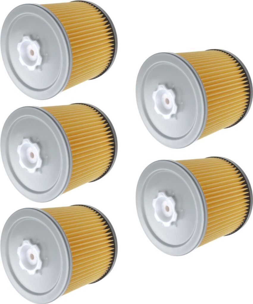 5x Trade-Shop Patronenfilter / Lamellenfilter / Faltenfilter / Rundfilter kompatibel mit Bosch GAS 12-30 F, PAS 11-25, PAS 11-25 F ersetzt 2 607 43...