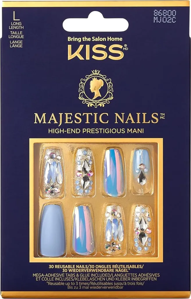 Manicure Professionale KISS Majestic My Jewelry - 30 Unghie 3D