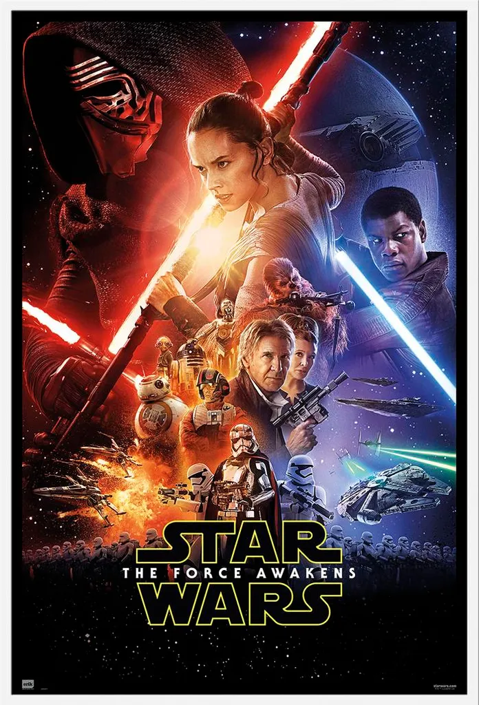 Affiche Star Wars VII avec Cadre Shinsuke Blanc en Acrylique 61x91,5 cm
