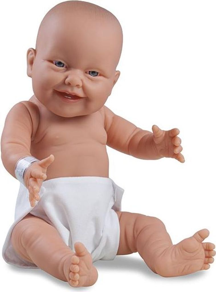 The Doll Factory Babypuppe Mädchen Mila 45 cm lachend Spielzeugpuppe
