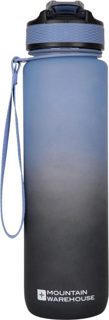 Mountain Warehouse - Wasserflasche, Druckdeckel, Ohne BPA, 1l MW4855 (Einheitsgröße) (Blau/Schwarz)