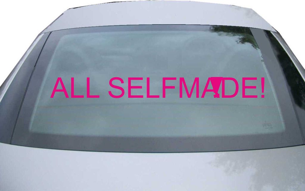 Indigos UG - Aufkleber Heckscheibe & Motorklappe DE6994 - pink - 600x77 mm - All selfmade! - Auto Scheiben Fenster Heckklappe Tuning Racing JDM - D...