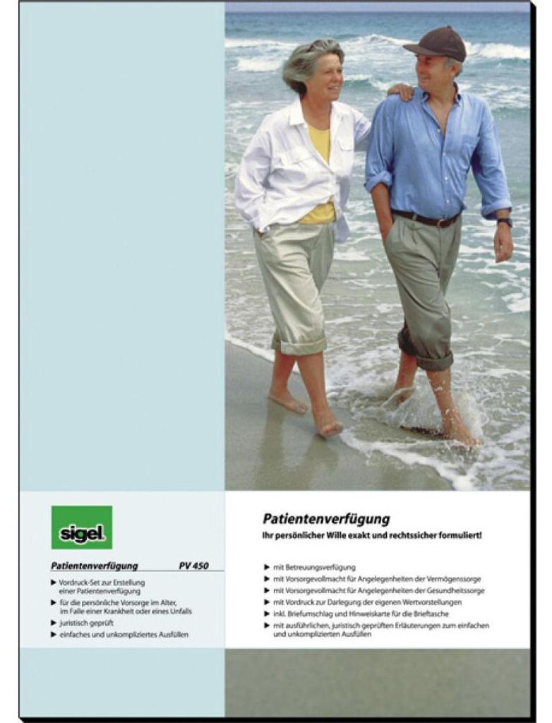 SIGEL PV450 Patientenverfügung, Vordruck-Set für persönl. Produktbild 