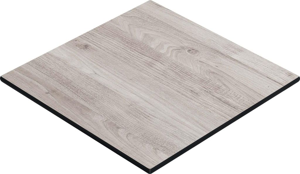 COMPACT | Gastro HPL Tischplatte | B:T 70 x 70 cm | Eiche-Weiß | Quadratisch | Gastro HPL Tischplatte
