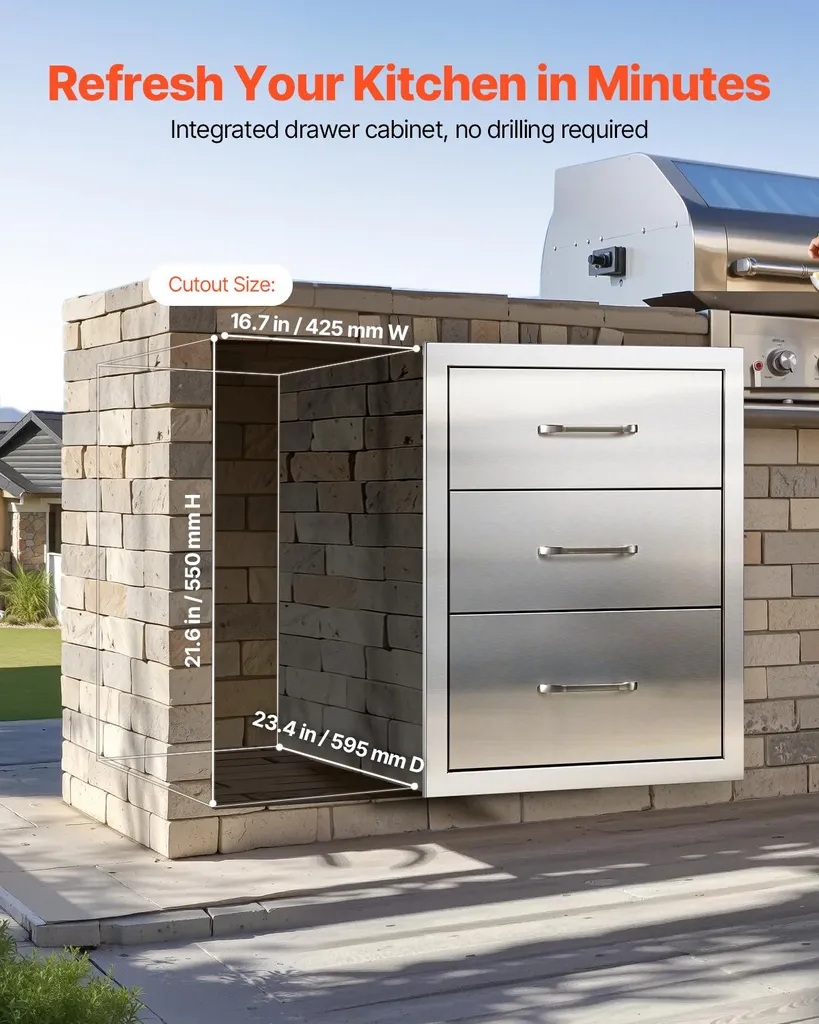 Tiroirs de Cuisine Extérieure Inox : Solution de Rangement Anticorrosion - 5