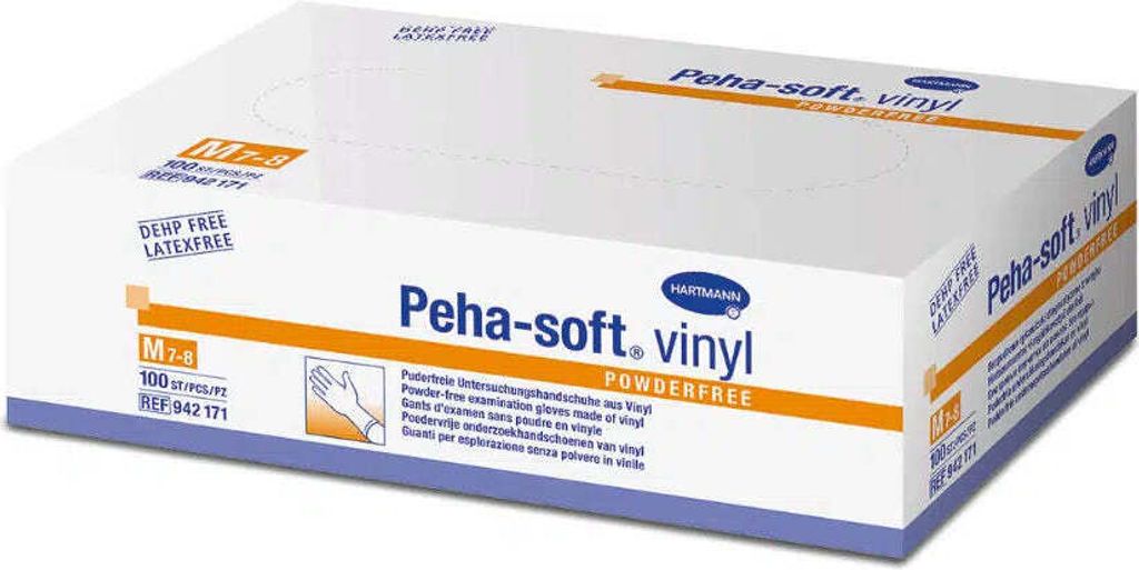 Hartmann Peha-soft Vinyl Einmalhandschuhe, puderfrei, XS | Packung (100 Stück)