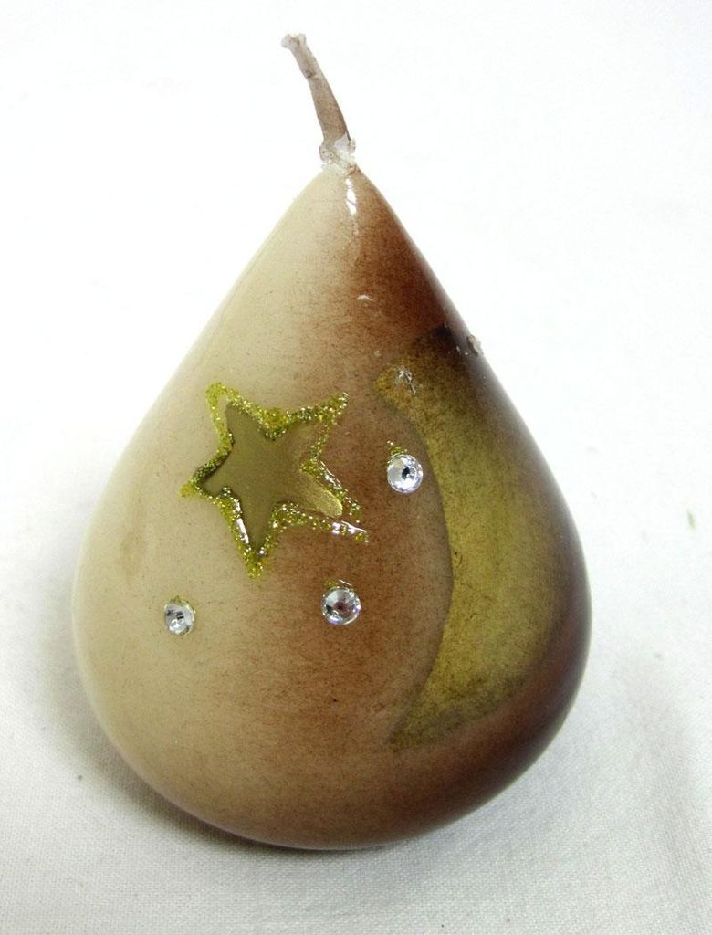 Zwiebelkerze "Arktur" Braun, ca.7 cm