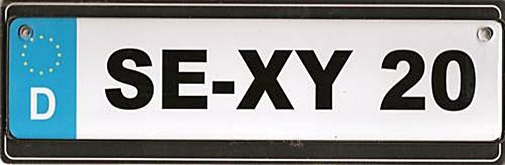 20.Geburtstag Motiv Kennzeichen SE-XY 20 METALL SCHILD 28,5 x 7cm